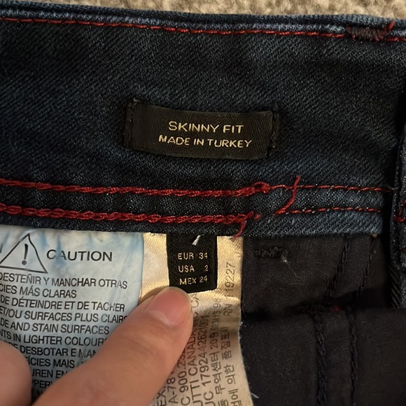 Massimo Dutti Skinny Navy Blue Jeans Size US2/EU34/MEX24 - Picture 4 of 5